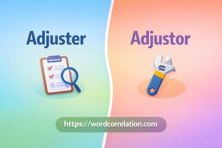 adjuster or adjustor