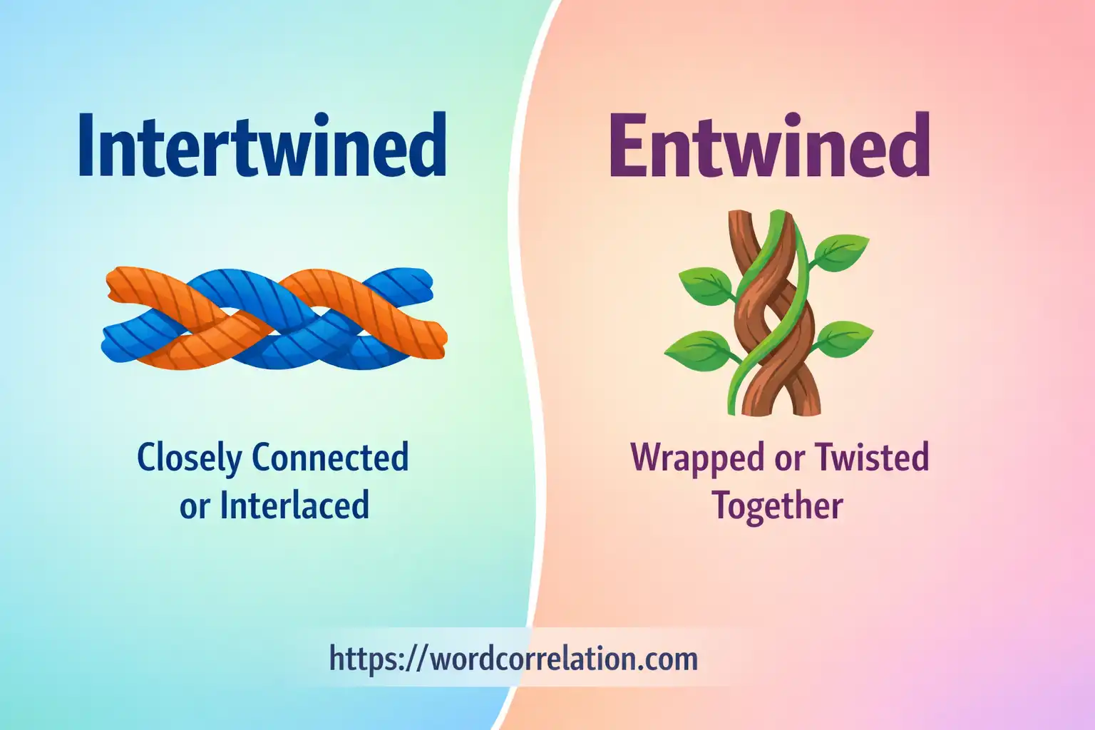 intertwined or entwined
