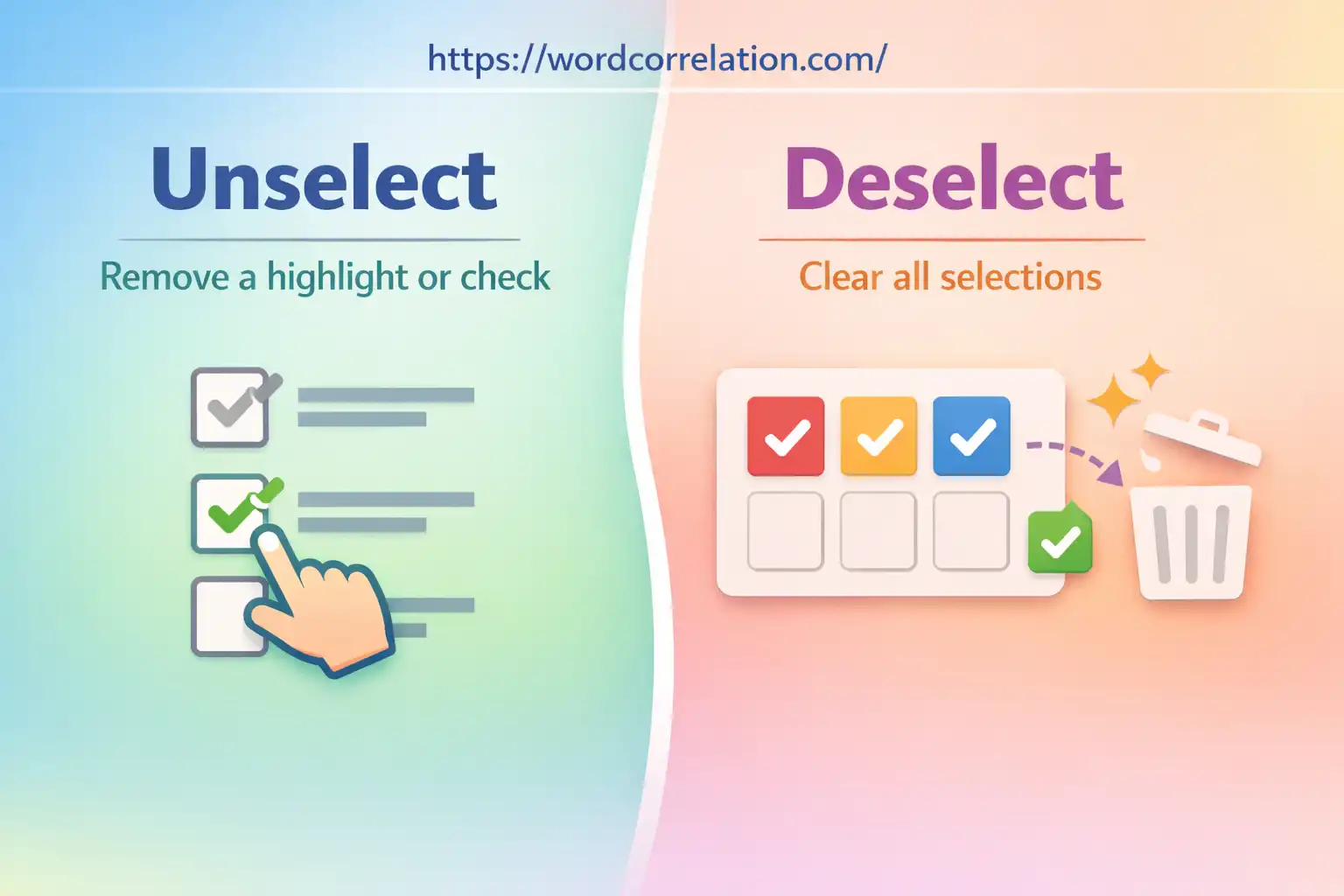 Unselect or Deselect