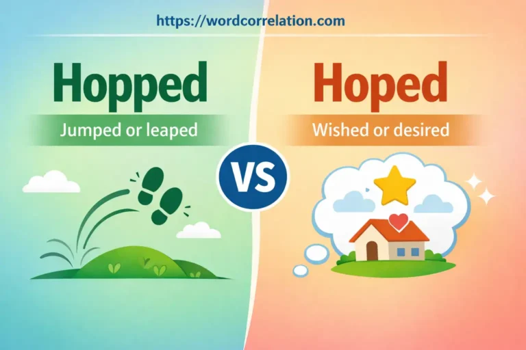 hopped vs hoped