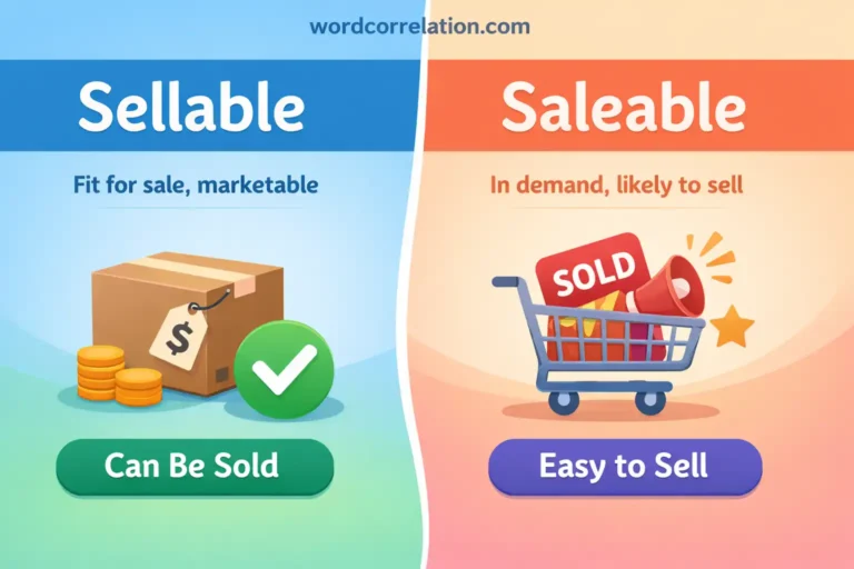 sellable vs saleable