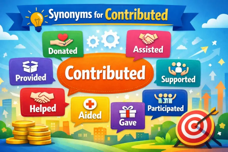 synonyms for contributed