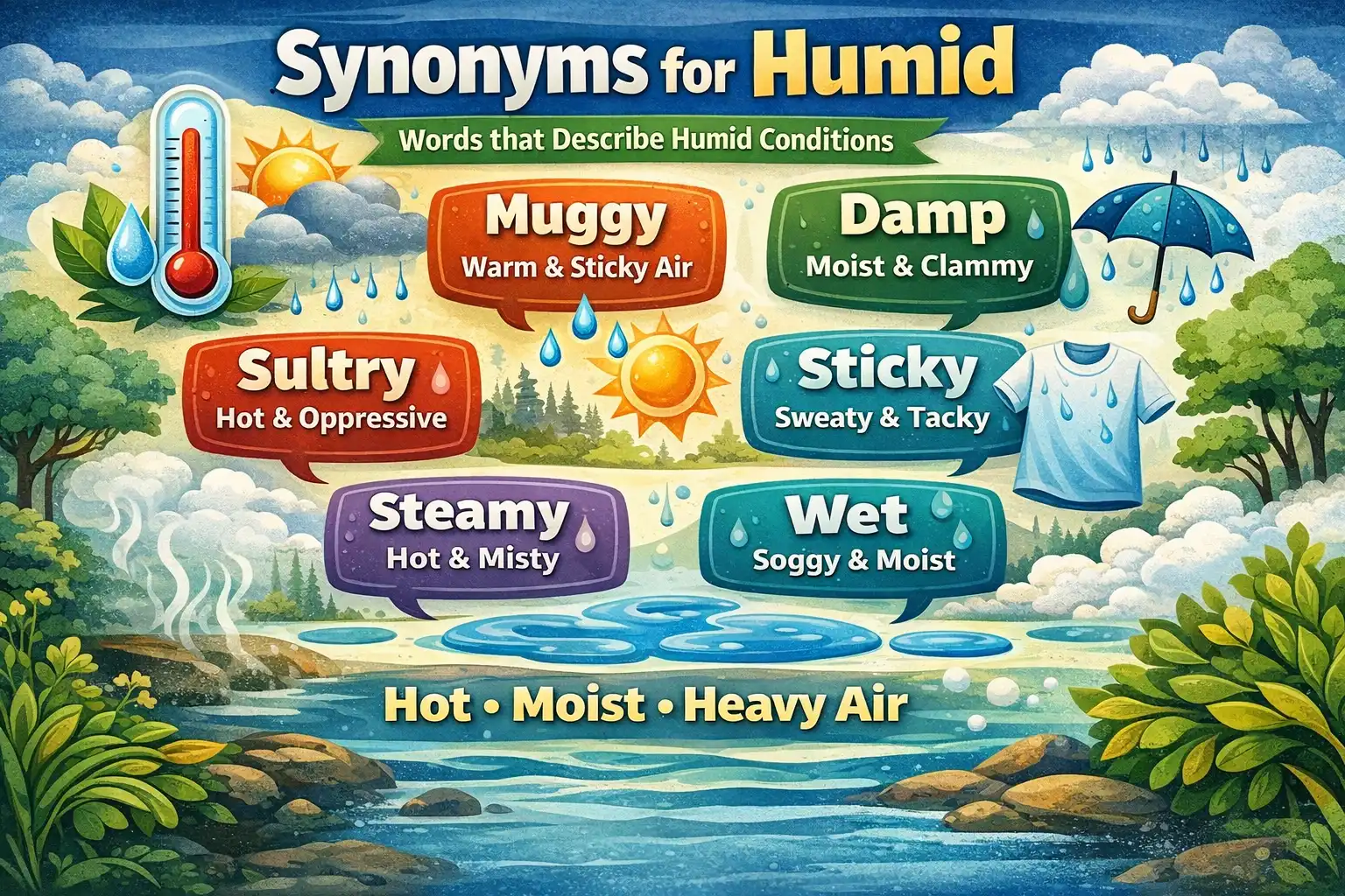 synonyms for humid