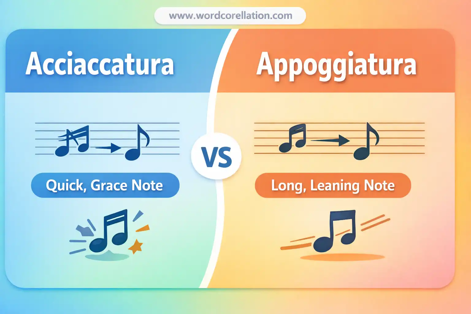 acciaccatura vs appoggiatura
