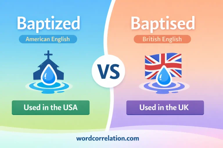 baptized vs baptised