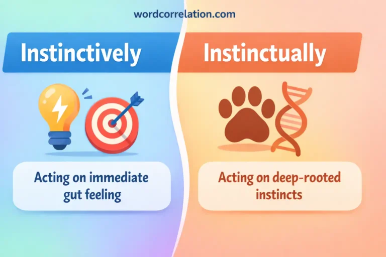instinctively vs instinctually