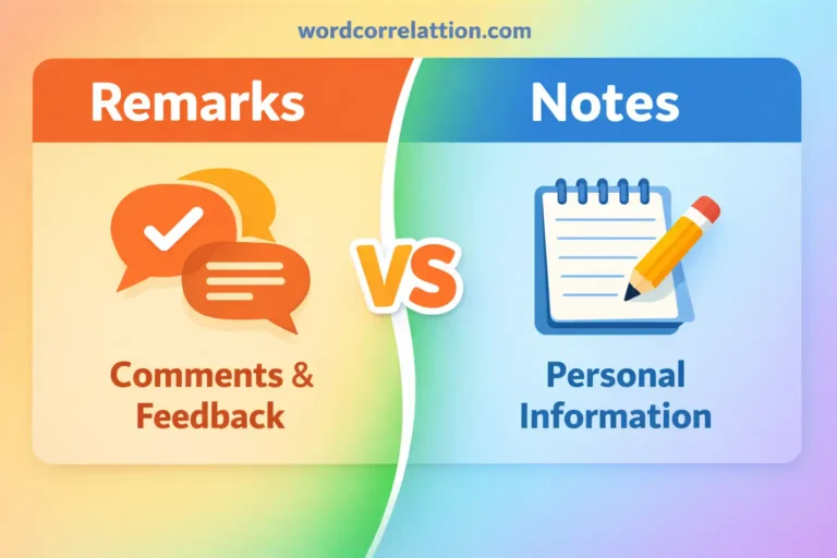 remarks vs notes