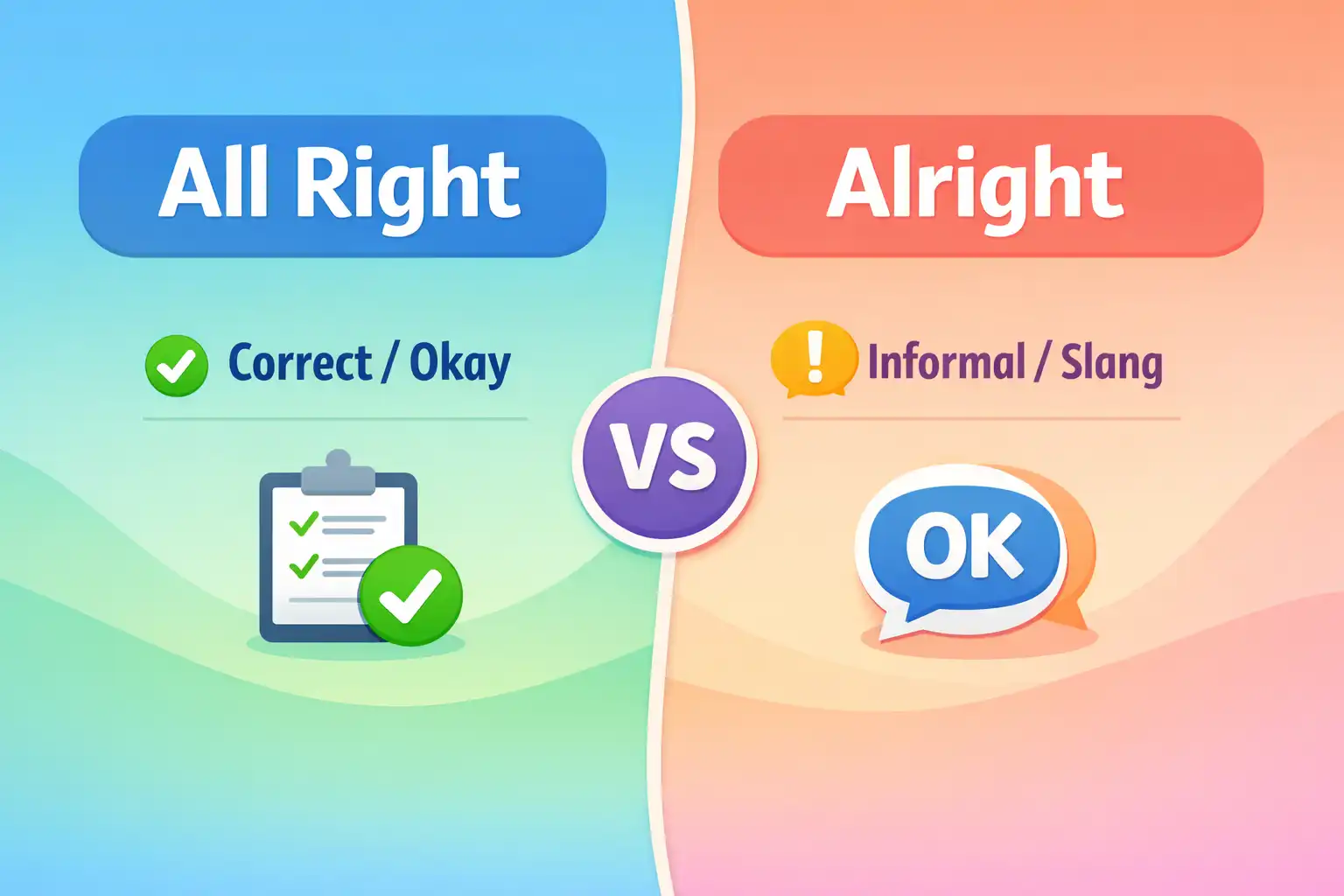 all right vs. alright