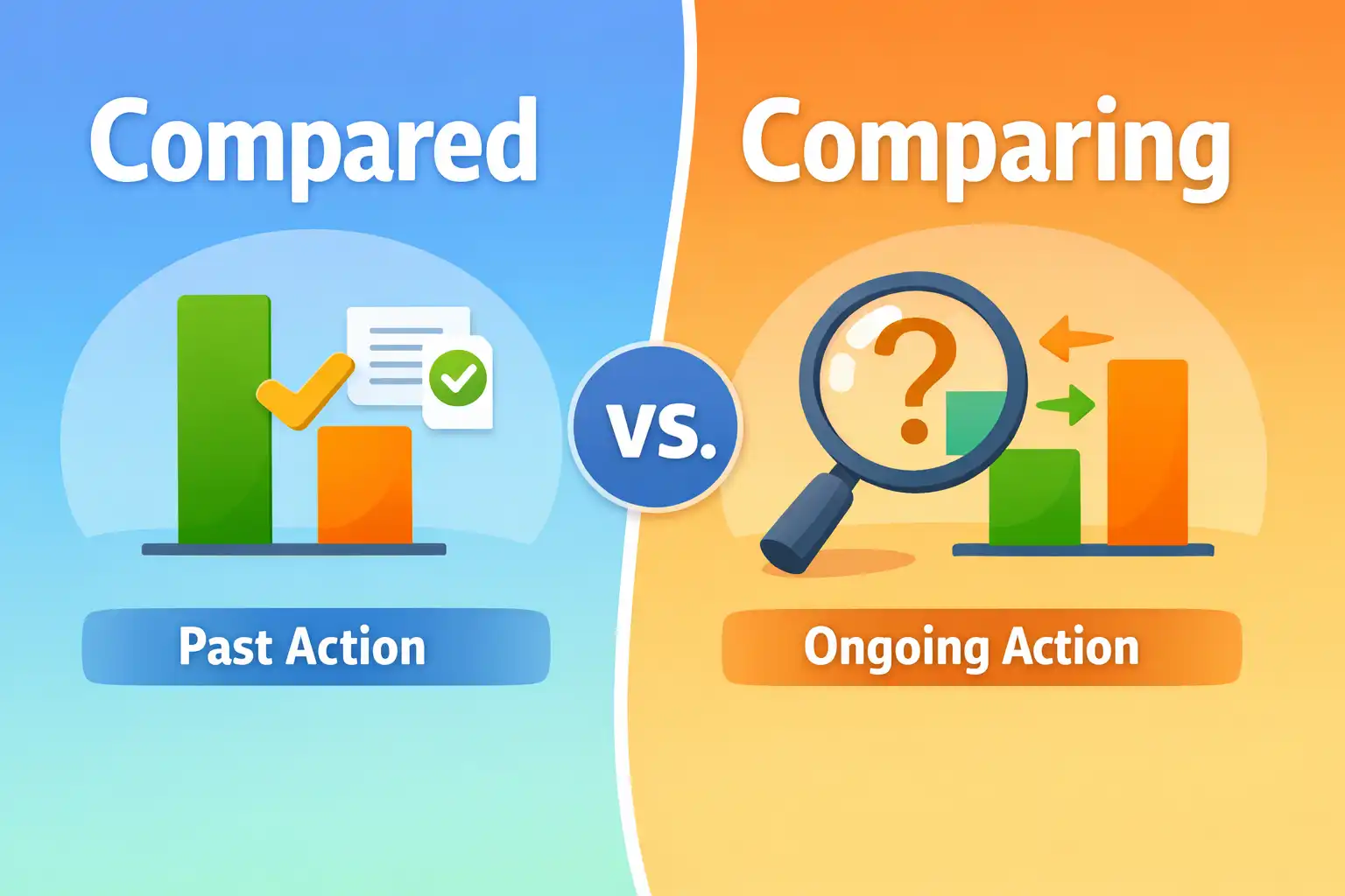 compared vs comparing