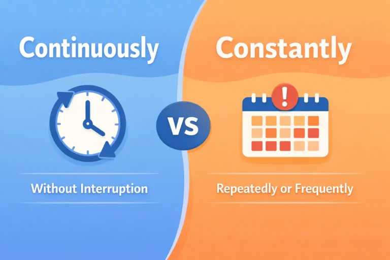 continuously vs constantly