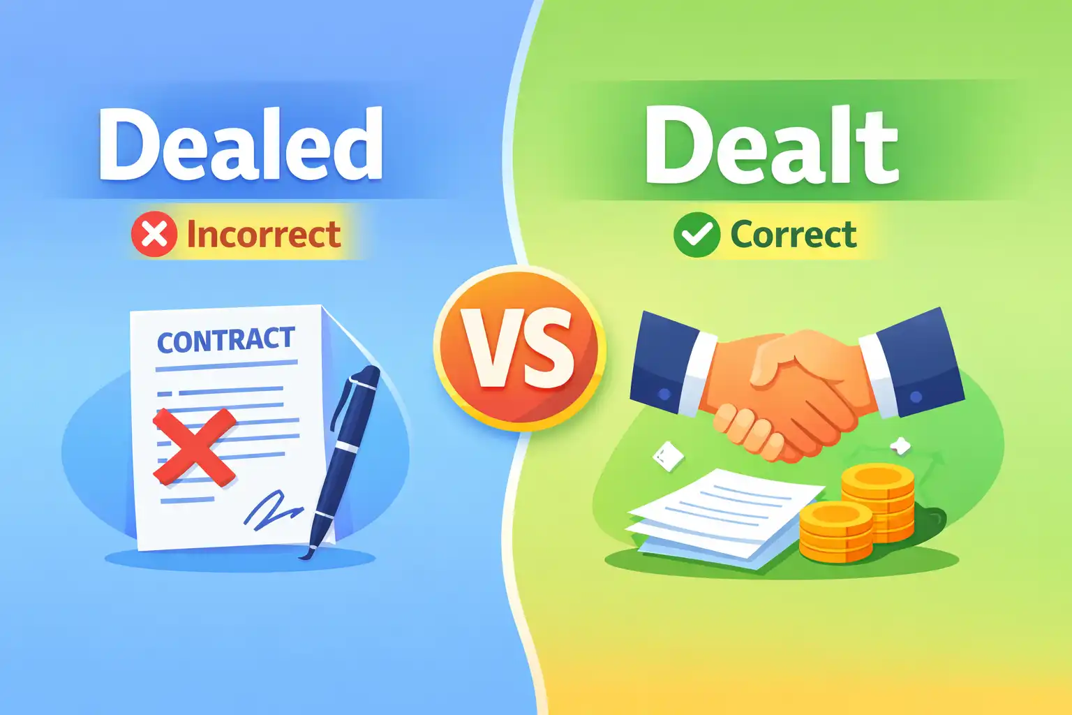 dealed vs dealt
