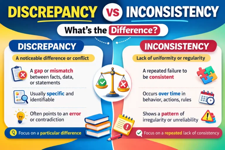 discrepancy vs inconsistency