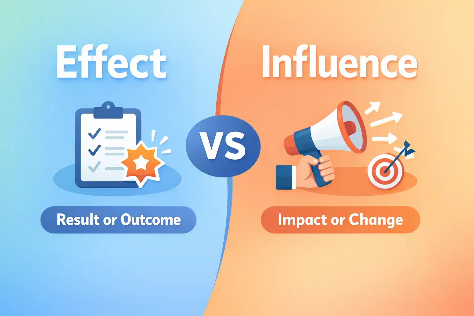 effect vs influence