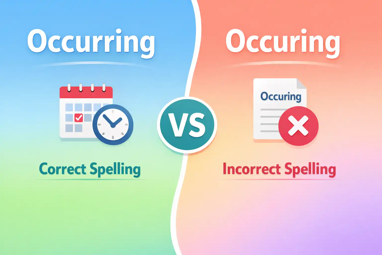 occurring vs occuring