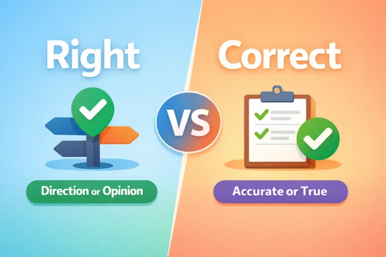 right vs correct