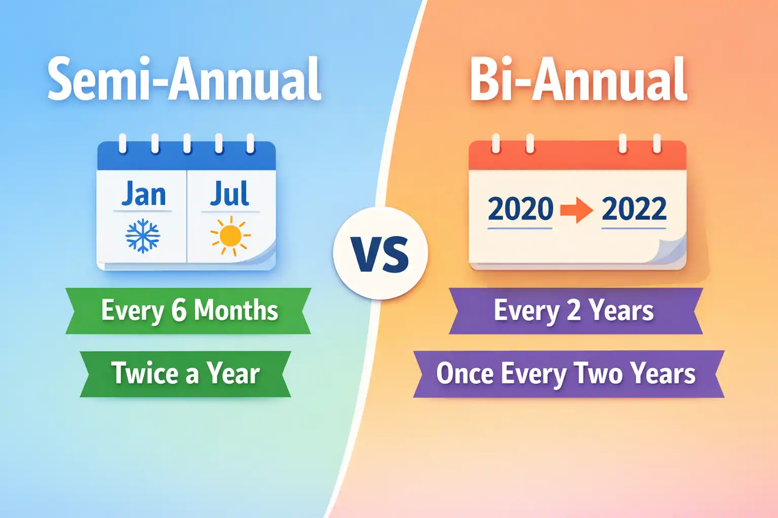 semi-annual vs bi-annual