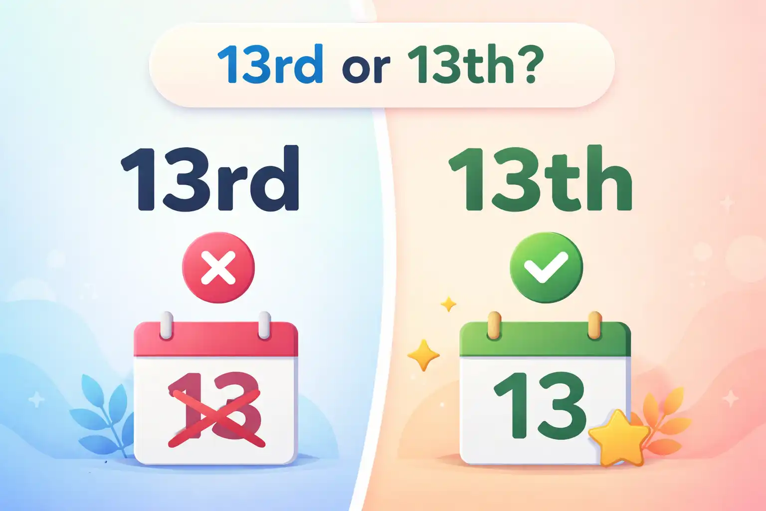 13rd or 13th