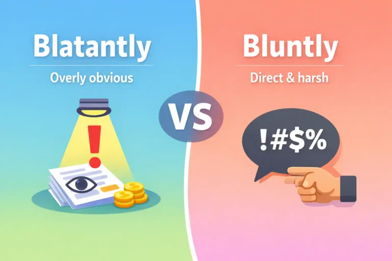 blatantly vs bluntly