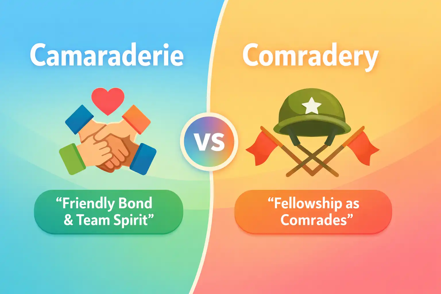 camaraderie vs comradery
