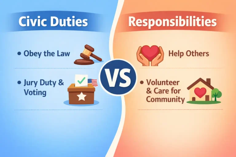 civic duties vs responsibilities
