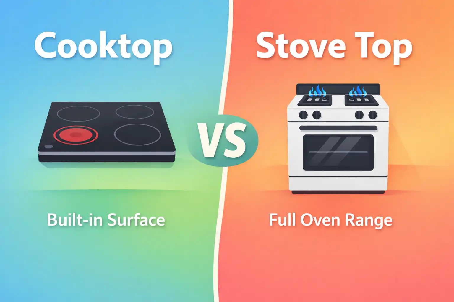 cooktop vs stove top