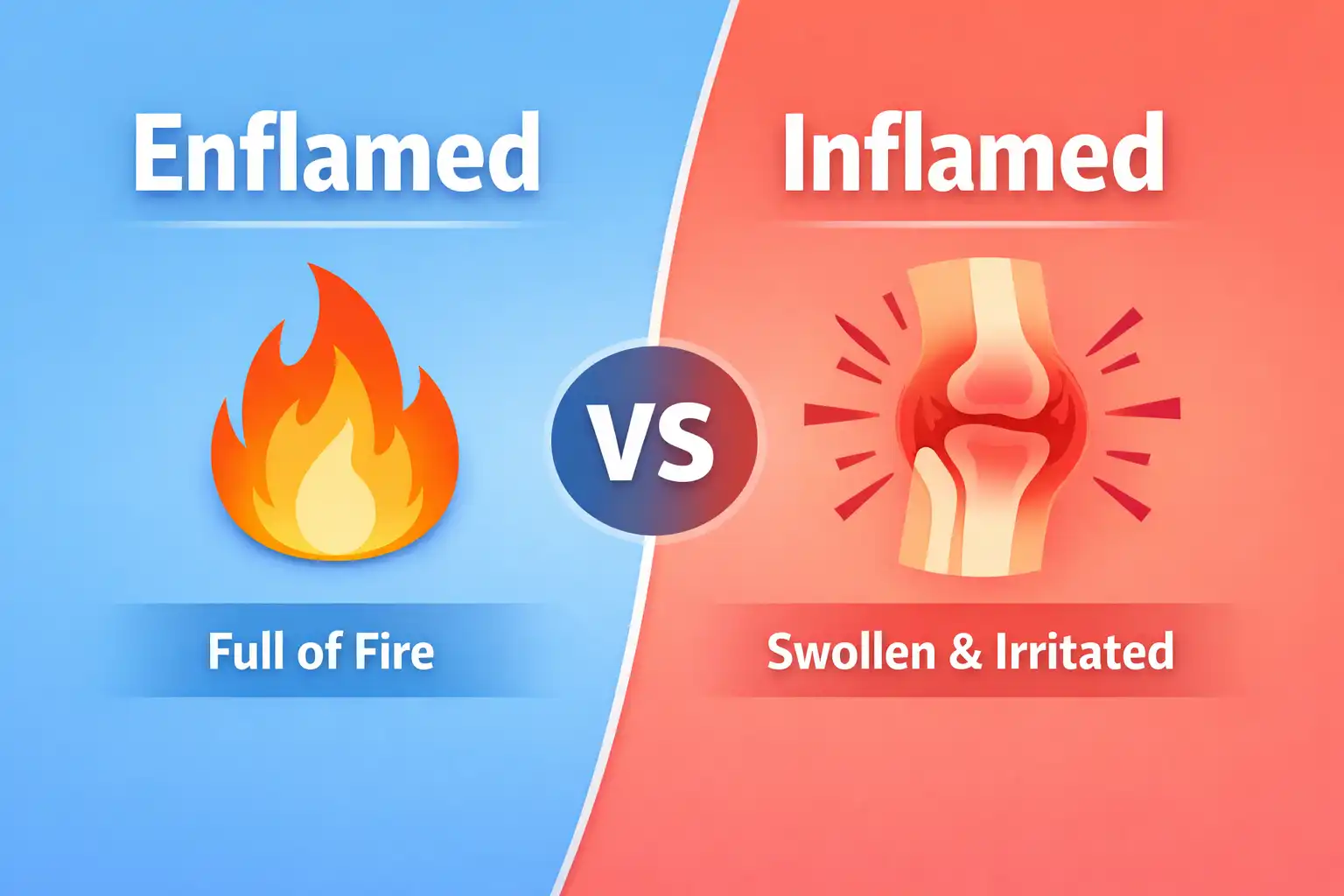 enflamed or inflamed