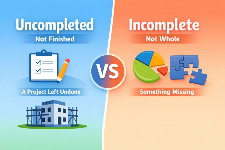 uncompleted vs incomplete