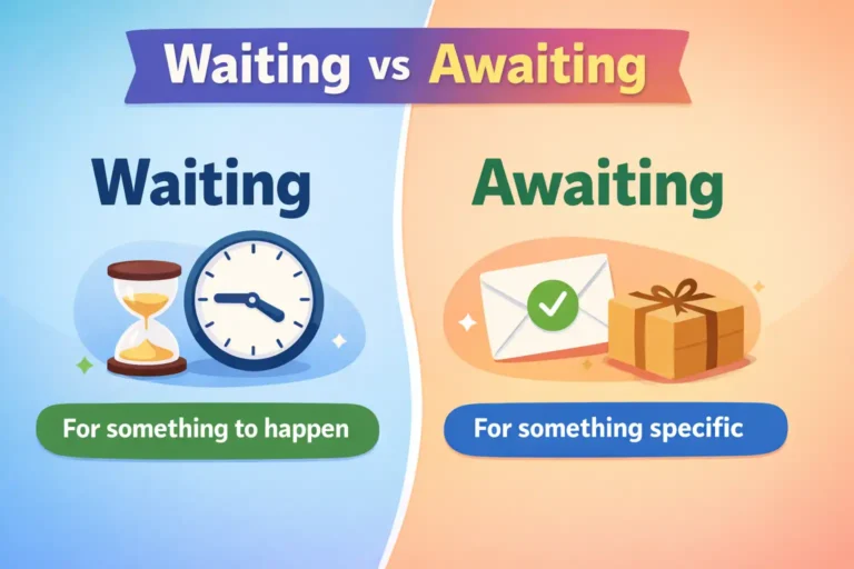 waiting vs awaiting