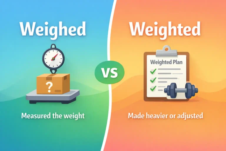 weighed vs weighted