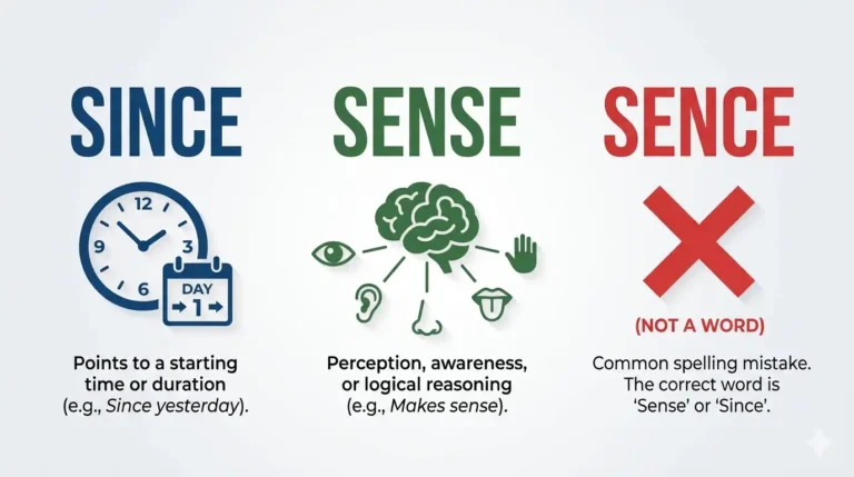 since vs sense vs sence