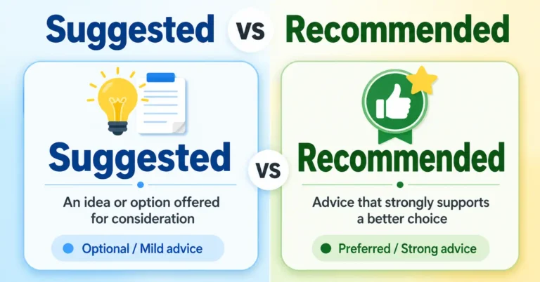 suggested vs recommended